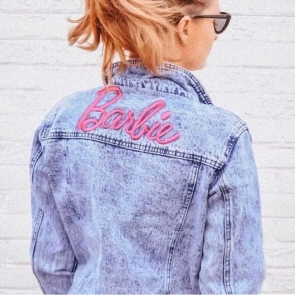 Barbie Embroidered Denim Jacket Size XS - Picture 1 of 7